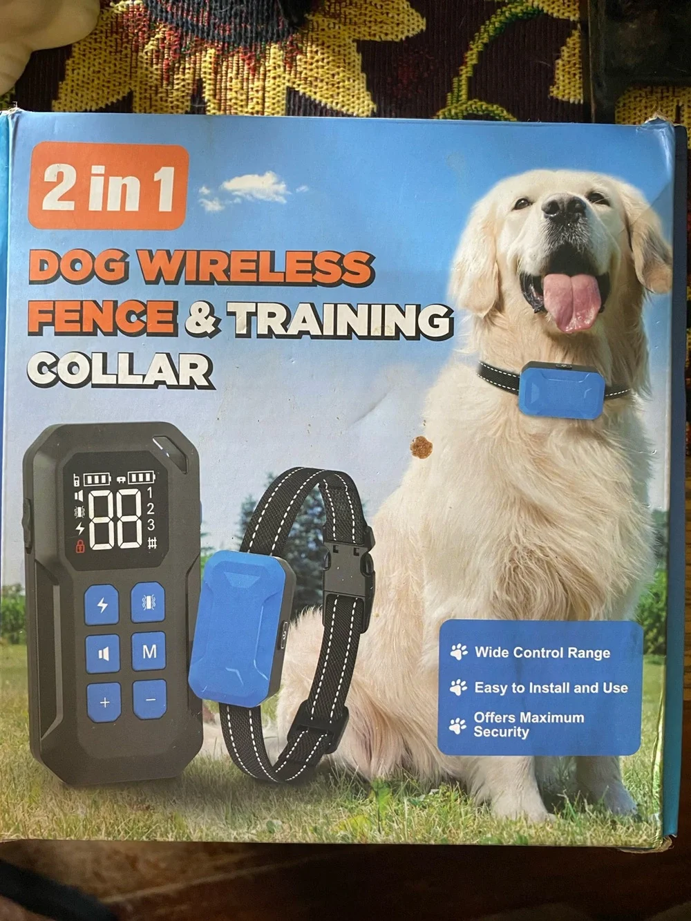 2-in-1 Wireless Dog Fence & Training Collar - Black